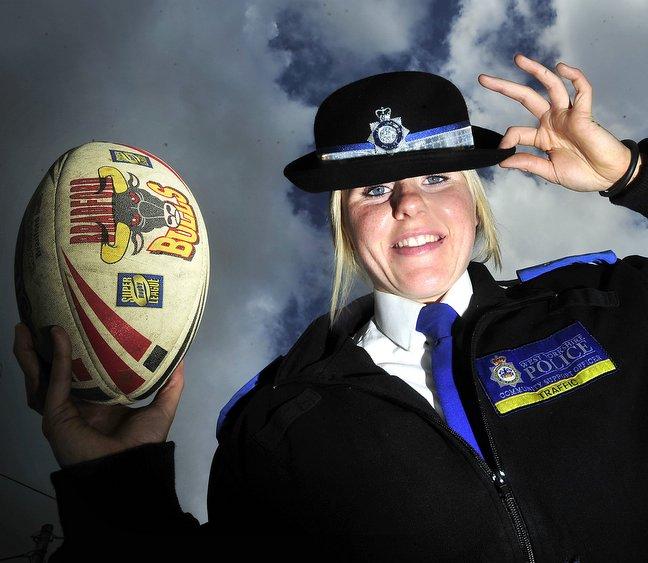 Rugby-playing police community support officer Charlene Henegan, 22, is swapping her beat for a pitch down under after winning a place on the England team’s tour of New Zealand. 
