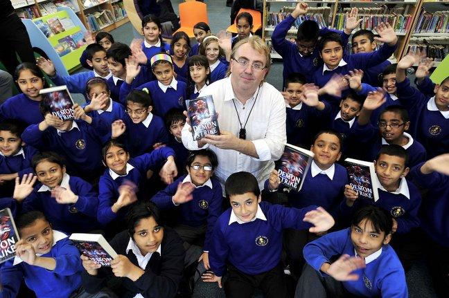 Children’s reading was celebrated at Manningham Library in Bradford when author Andrew Newbound talked to young people about his works of fiction.