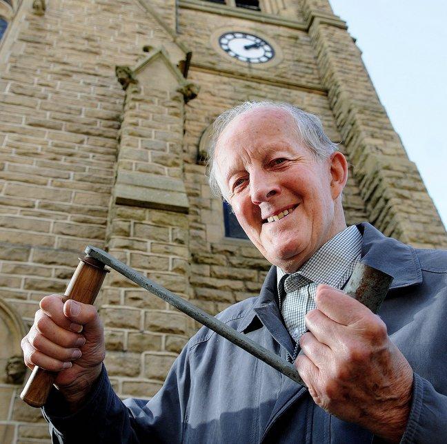 A man who kept Ilkley on time for more than three decades has finally wound up his long service to the town. 
For 31 years, David Glover has climbed up a ladder into the clock tower at Christchurch, The Grove, on Saturdays, to wind up the church clock
