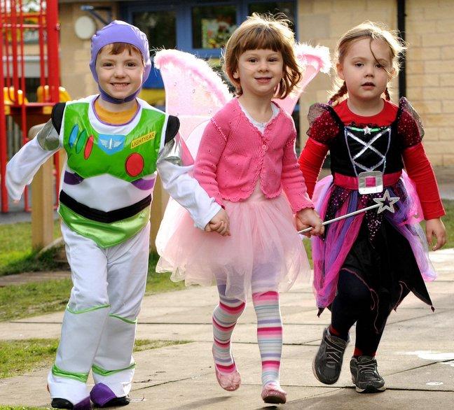 Batman and Robin, Buzz Lightyear and Spiderman were just some of the super heroes who made it to Guiseley. 
But these heroes were more interested in fun and games. 
They were children from the Busy Bees Nursery who were raising funds for charity.