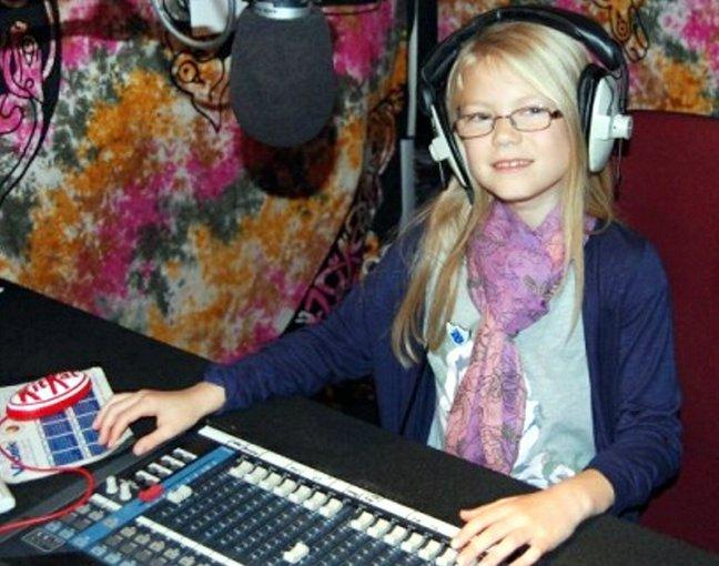 A nine-year-old primary school pupil is being championed as the youngest radio presenter in the UK. 
Daisy Watkiss fronts Crazy Daisy’s Lazy Saturday slot on Drystone Radio, based in Cowling, near Skipton. 
