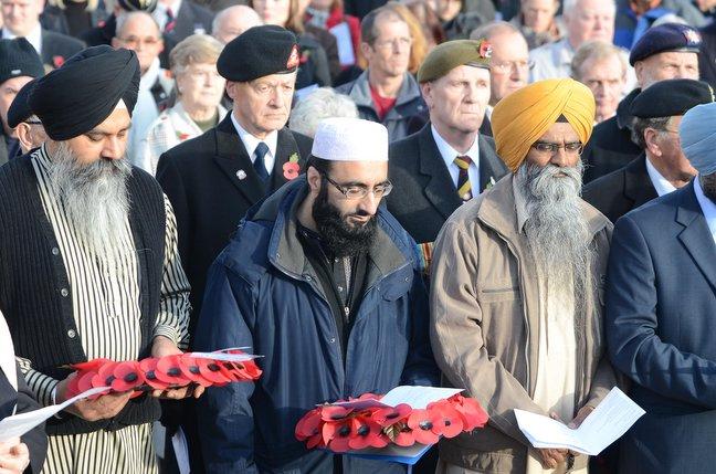 The Remembrance Day Parade at Bradford.