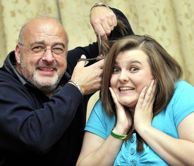 A woman will shave off her hair to support her father who is fighting leukaemia. 
Laura Philipson, 25, from Guiseley, will sacrifice her locks to raise money for crucial research at the Yorkshire Cancer Centre in the Bexley Wing of St James’ Hospital.