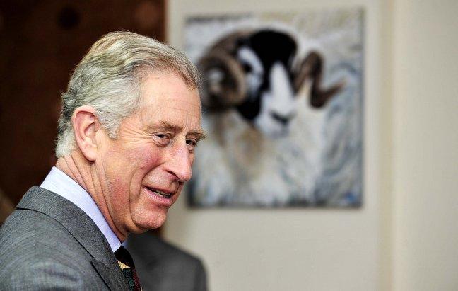 Prince Charles at the British Wool Marketing Company on the Euroway Trading Estate.