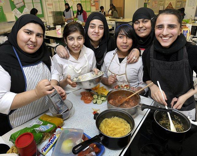 Bradford schoolgirls have sharpened their culinary skills for a cook-off.
Forty-four teams of teenagers at Belle Vue Girls’ School, in Heaton, took part in the competition and were whittled down by judges in two heats over three weeks.