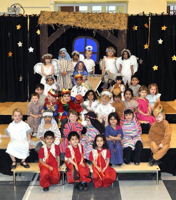 The cast of Allerton Primary School Nativity.