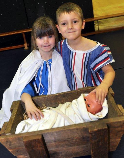 Mary and Joseph were played by Billie-Jean Goodyer and Bobby-Lee O'Really in Carrwood Primary School Nativity.