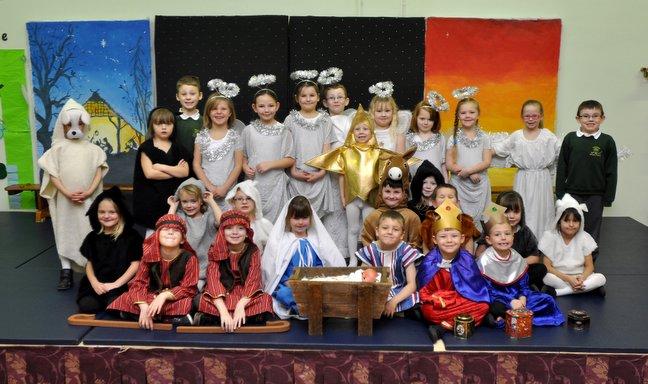 The cast of Carrwood Primary School Nativity.