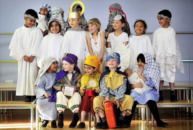 The cast of Hollingwood Primary School Nativity.