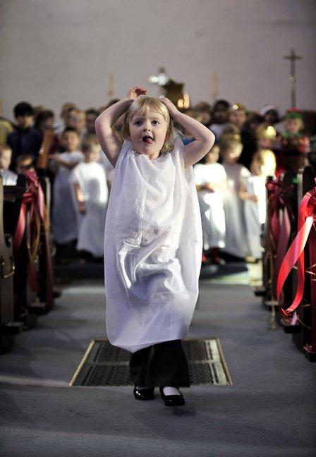 Some of the cast of Keelham Primary School Nativity.