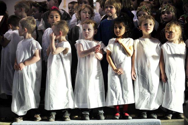 Some of the cast of Keelham Primary School Nativity.