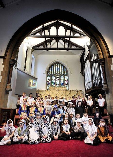 The cast of Low Moor C of E Primary School Nativity.