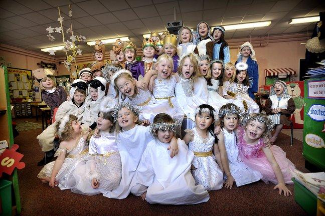The cast of Sandal Primary School Nativity.