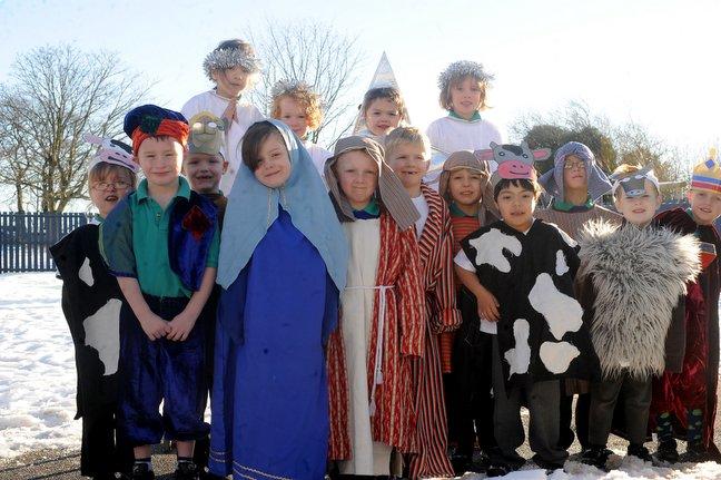 The cast of Thornton Primary School and Children's Centre Nativity.