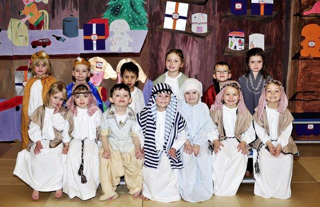 The cast of Woodlands C of E Primary School Nativity.