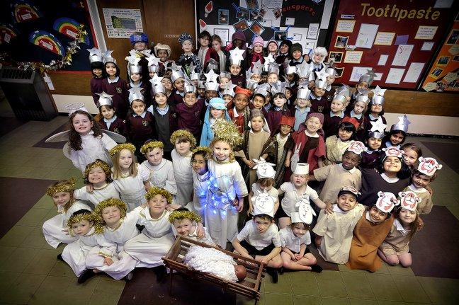 The cast of St William's Catholic Primary School Nativity.
