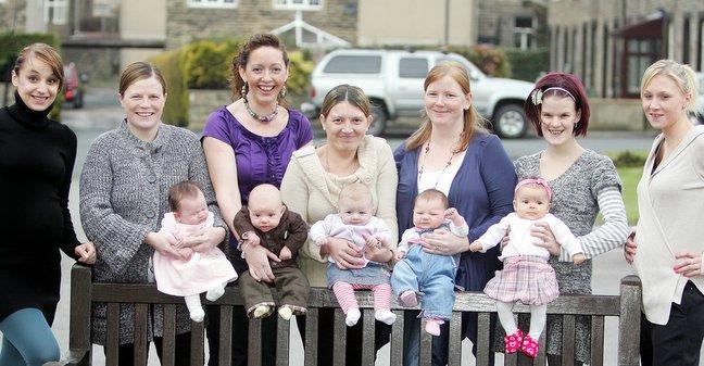 Seven members of staff at the same care home are pregnant – after sitting on two chairs in the main office!
Staff at Anchor’s Townend Close in Victoria Road, Cross Hills, couldn't believe it when seven women became pregnant within months of each othe
