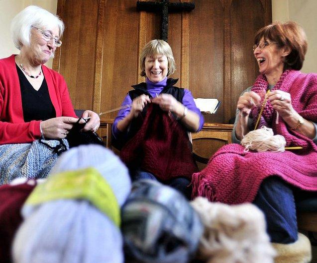 Knitting churchgoers have given their blessing to an American initiative bringing comfort and warmth to the community.
Members of Ilkley’s Christchurch, are getting busy with their knitting needles on a project imported from the Prayer Shawl Ministry.