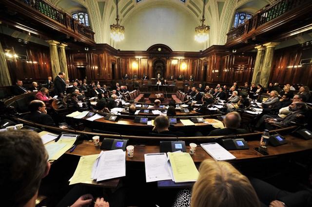 The Council chamber at Bradford City Hall was packed for a major debate over how to cut millions from the civic budget