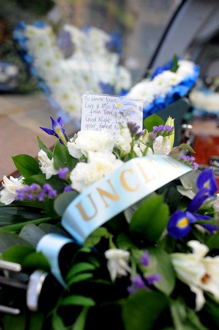 Floral tributes to the former Bradford City player.