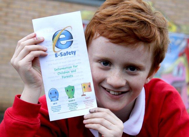 Cullingworth Primary School pupils took part in a competition to design a poster or leaflet as part of national Internet Safety Day.
And eight-year-old Edward Hartley, a year four pupil, produced the winning design. 
