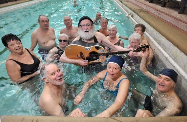 Protesters angered by Bradford Council’s planned closure of Manningham Baths have staged a ‘swim-in’. 
