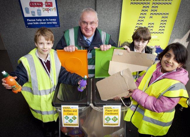 Pupils have been helping rail staff at Bradford Interchange sort through rubbish to learn more about recycling. 
A group of 30 children at Low Moor Primary School visited the station to find out about waste management from Northern Rail staff.