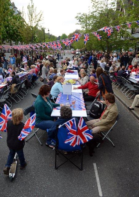 The street party at Ilkley today