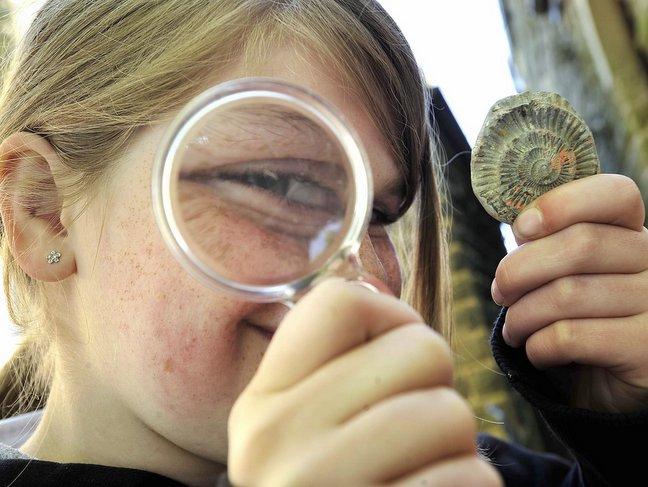 Tales of roaming dinosaurs, ancient fossils and sparkling crystals entertained children at Bracken Hall, Baildon. 
Experts at the West Yorkshire Geology Trust, based in Huddersfield, talked young minds through what can be learned from rocks.