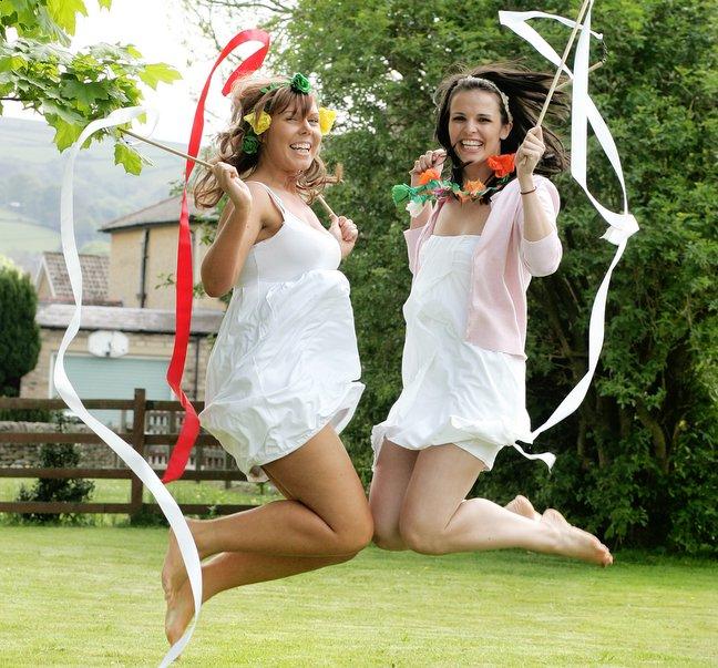 Memories of May Day dances were brought to life when staff at a Cross Hills care home organised for a maypole in the grounds.
Residents at  Townend Close were treated to a display of dancing by staff, including Lindsay Wild and Charlotte Harrison.