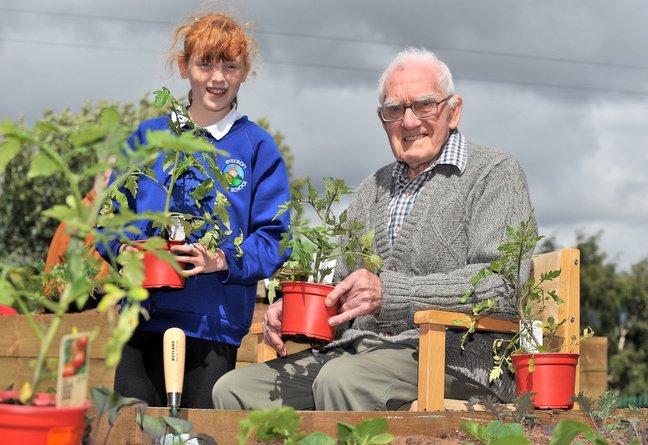 A community gardening project has been launched in Holme Wood.
The Holme View residential and day care centre in Gillingham Green has opened its grounds to allow four allotment plots for use by community groups. Pictured are Megan Paige and Fred Sharpe.
