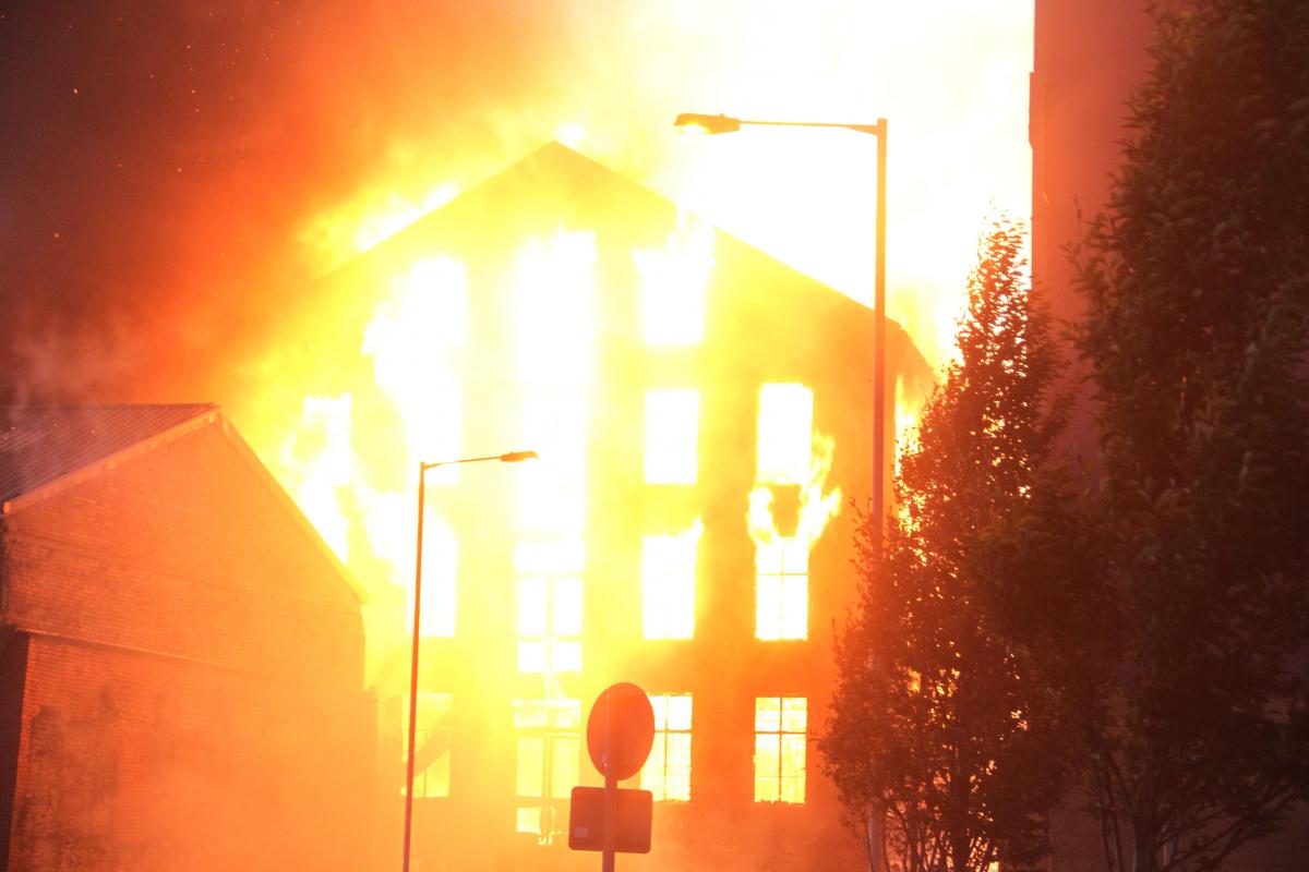 One of Gregory Steel's submitted pictures from this evening's fire at a mill off Thornton Road