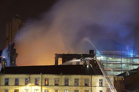 One of Claire Epton's submitted pictures from this evening's fire at a mill off Thornton Road