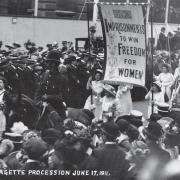 Suffragette procession  in London June 17,1911. Picture courtesy of the Library of Congress George Bain Collection