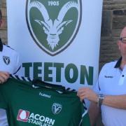 From left, Steeton's new reserve team assistant manager Kyle Fox and reserves boss Steve Lewis line up after being appointed