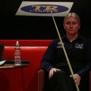 Rebecca Kenna was not impressed by the way she bowed out of the Snooker Shoot Out yesterday. Picture: Tai Chengzhe.