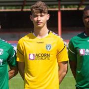 From left, striker Jayden Major, goalkeeper Harry Allen and Udoka Chima have all joined Steeton on loan from Premier League giants Burnley. Picture: John Chapman