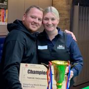Rebecca Kenna, pictured with husband Ash, is looking to build on her Hong Kong Women's Masters title triumph
