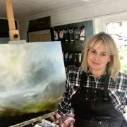 Clare Haley in her  studio in Holmfirth