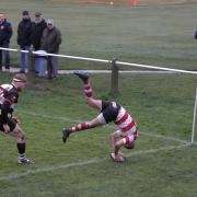 Mikey Hayward (right) scored one of Cleckheaton's nine tries. Picture: Gerald Christian.