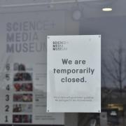 A sign up at the National Science and Media Museum in Bradford announcing its temporary closure