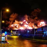 LIVE: Huge scrap tyre fire breaks out in Bradford. Picture: Kashif Khan