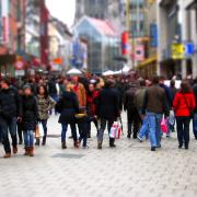 City centres can become crowded with shoppers