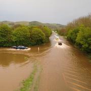 Flooding yesterday around the A65 at Settle and Giggleswick. Picture Thomas Beresford