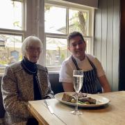 Will served lamb cutlets for his gran, Betty Spensley. Pictures: Oakman Group
