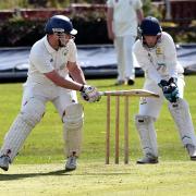 Paul Rodwell (left) was out for a duck as Haworth Road Meths lost again. Picture: Richard Leach.