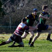 Aaron Magee (right) scored the pick of the tries in Old Grovians' fine win.