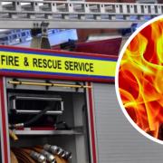 The blaze, at a property in Heckmondwike, involved a dryer