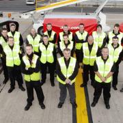 The new Jet2.com baggage handling team at Leeds-Bradford which will give the company greater control