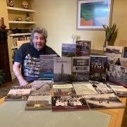 Paul at home with a selection of the books he has written
